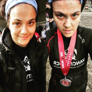 before & after my first Spartan race!